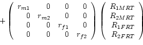 \begin{displaymath}\bf y = \bf B\bf b + \bf L\bf l + \bf R\bf r \end{displaymath}