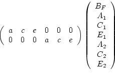 \begin{displaymath}\bf l = \bf G\bf x \end{displaymath}