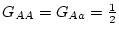 $G_{aa}
= -1\frac{1}{2}$