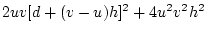 $uv[d+(v-u)h]^2 + u^2v^2h^2$