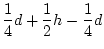 $\displaystyle \frac{1}{2}h$