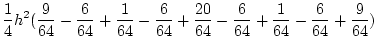 $\displaystyle \frac{1}{4}d^2 + \frac{1}{16}h^2$