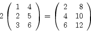 \begin{displaymath}
2 {\bf A} = {\bf C}.
\end{displaymath}