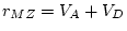 $r_{DZ} = 0.5 \mbox{$V_A$} + 0.25
\mbox{$V_D$}$