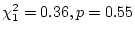 $\chi^{2}_{3}=0.43, p=0.33$