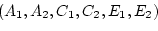 \begin{displaymath}
\begin{array}{llcccccc}
& & A_1 & C_1 & E_1 & A_2 & C_2 &...
...\
\mbox{Tw2-T3} & & 0 & 0 & 0 & 4 & 8 & 12 \\
\end{array}
\end{displaymath}