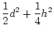 $\frac{1}{2}d^2$