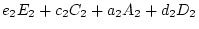 $e_{1} = e_{2} = e, c_{1} = c_{2} = c, a_{1} = a_{2} = a,
d_{1} = d_{2} = d$