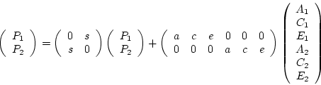 \begin{displaymath}\bf y = {\bf B} \bf y + \bf G \bf x \end{displaymath}