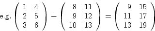 \begin{displaymath}
{\bf A} + {\bf B} = {\bf C}.
\end{displaymath}