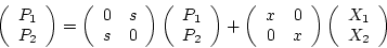 \begin{displaymath}
\bf y = \bf B \bf y + \bf G \bf x \end{displaymath}