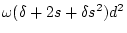 $\omega (1+2s+s^2)c^2$